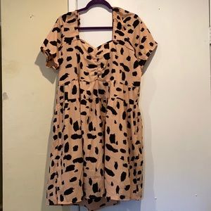 Pink polka dot dress